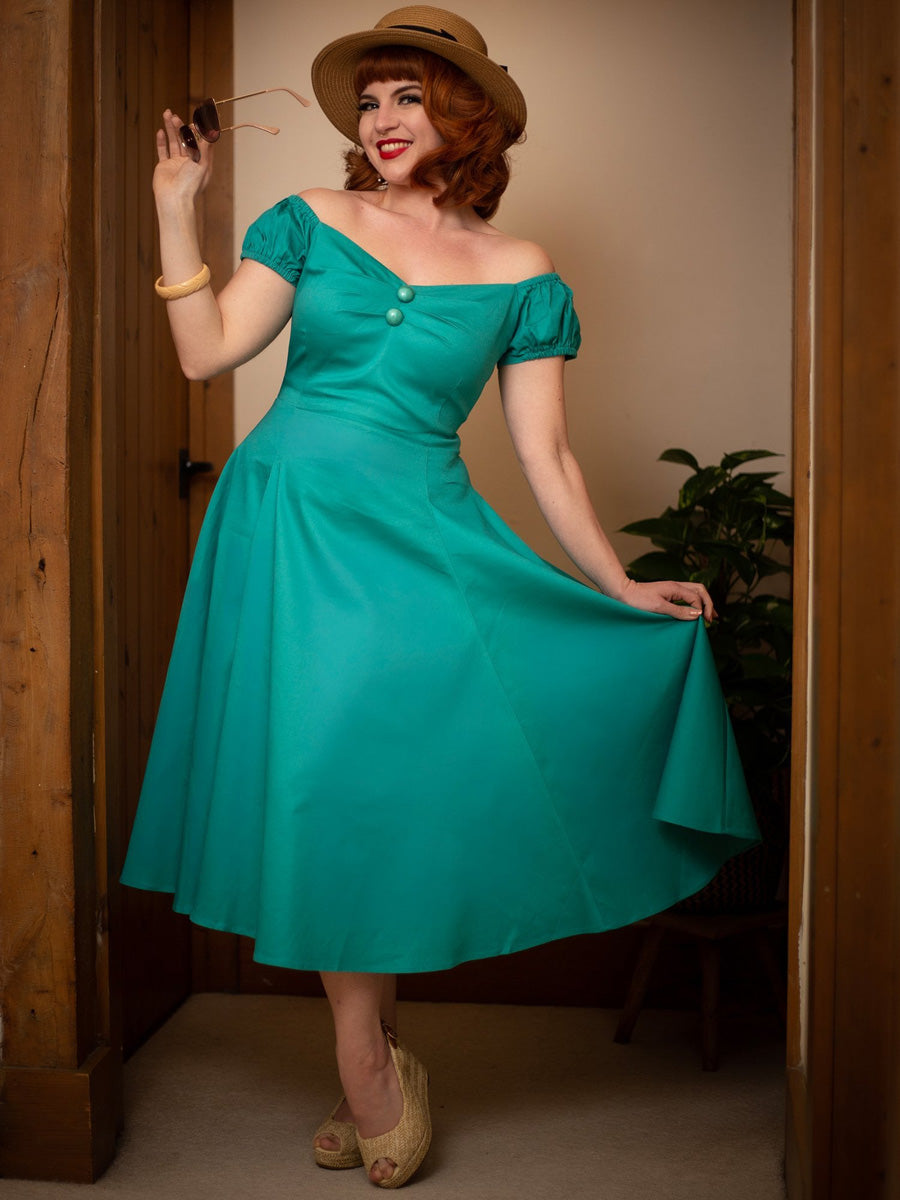 Collectif_DOLORES_50s_Retro_PLAIN_Sweetheart_Doll_SWING_DRESS_Kleid_Teal_killer_kirsche_1jmeCHRtBLC3s5