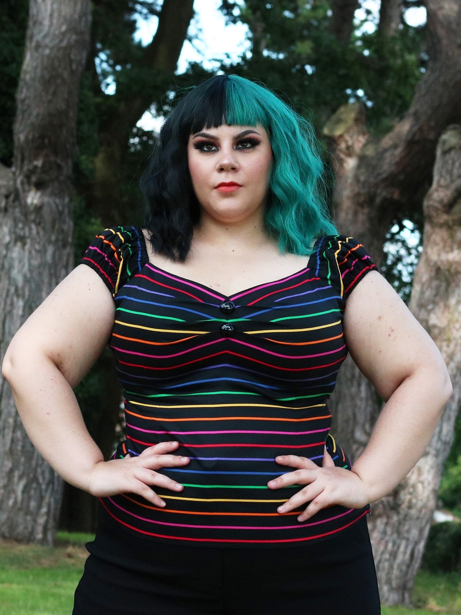 Collectif_DOLORES_DARK_RAINBOW_Streifen_Striped_SWEETHEART_50s_SHIRT_Bluse_killer_kirsche_2wmE80ZooJThfu