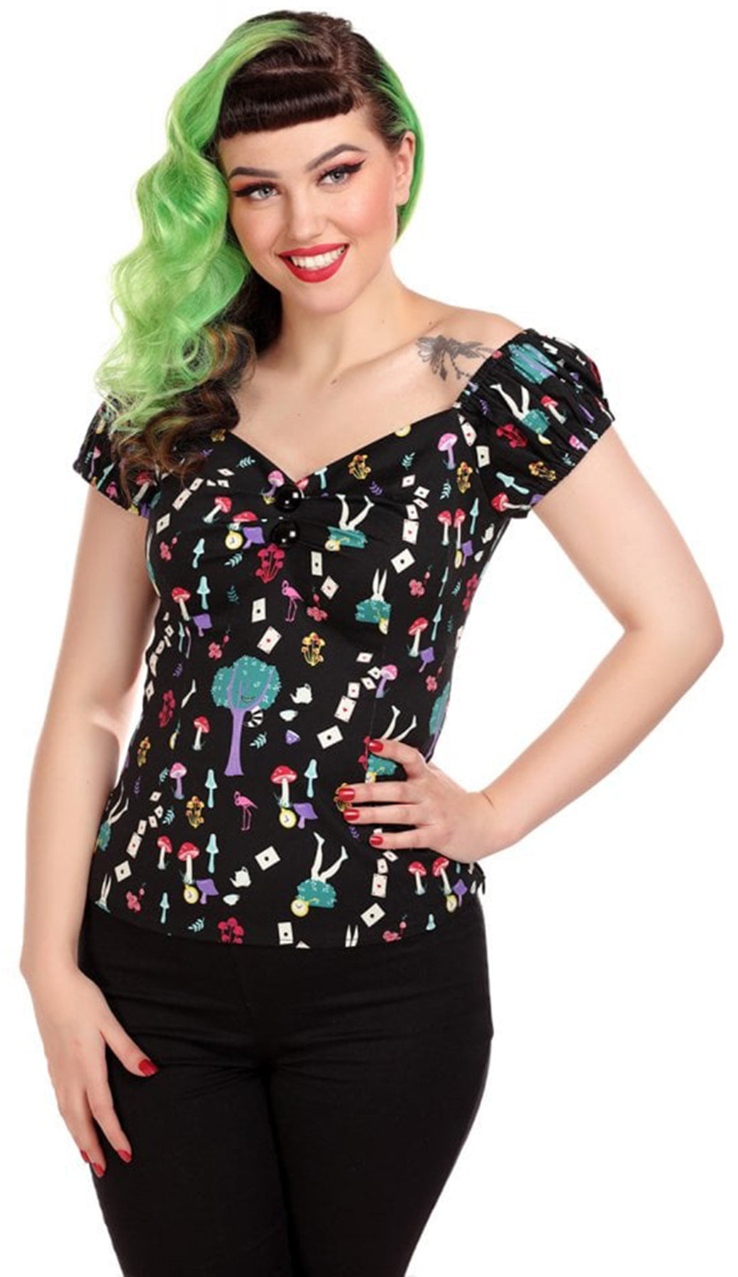 Collectif_DOLORES_In_Wonderland_PILZE_Karten_RETRO_Gypsy_Bluse_SHIRT_killer_kirsche2mNHhjFwQcuEz