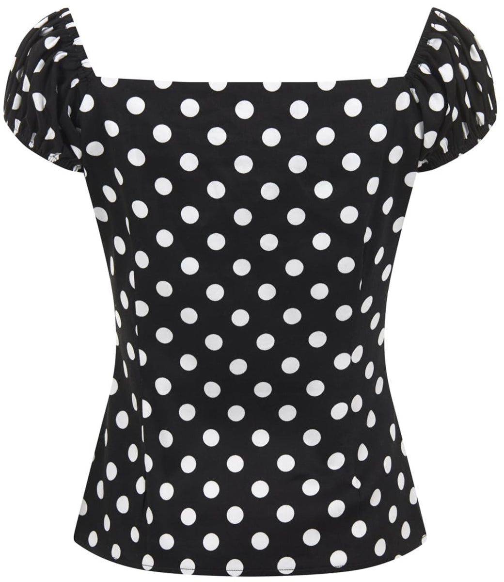 Collectif_DOLORES_Polka_Dots_PUNKTE_50s_Gypsy_Vintage_Bluse_SHIRT_-_Schwarz-3fmxRCSX4wVFdt