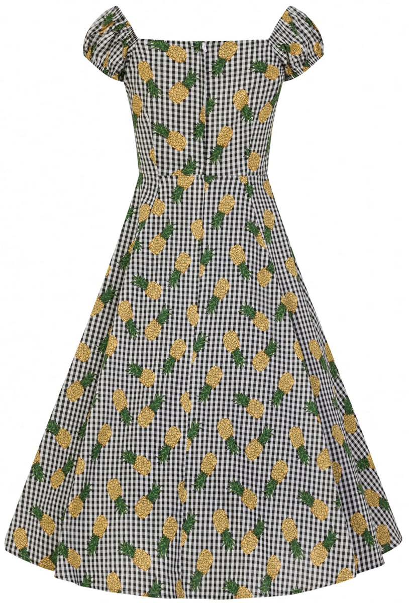 Collectif_DOLORES_Tropical_PINEAPPLE_GINGHAM_Vintage_SWING_Dress_Kleid-3s6M72gOU9Pu63
