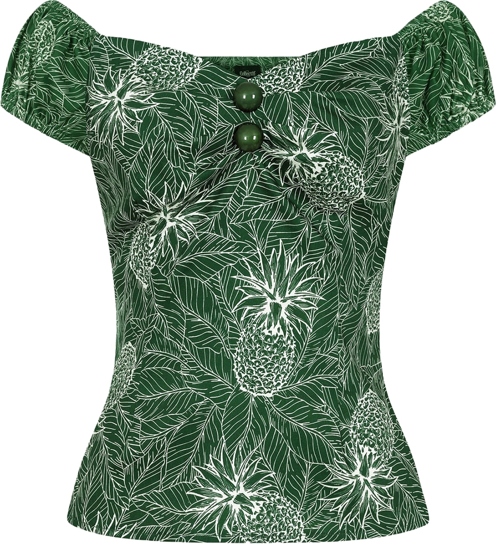 Collectif_DOLORES_Tropical_PINEAPPLE_PALM_50s_SWEETHEART_Bluse_SHIRT_Gruen_killer_kirscheoSpngtSWxK0gF