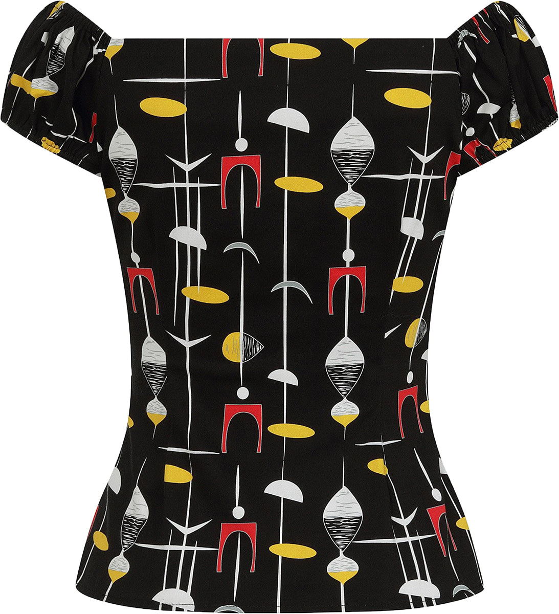 Collectif_DOLORES_Vintage_ATOMIC_50s_ABSTRACT_Kurzarm_Bluse_SHIRT_Top-3