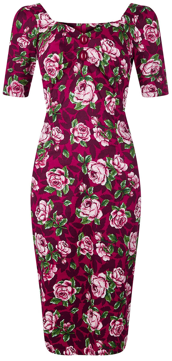 Collectif_DOLORES_Vintage_BLOOM_Half_Sleeve_Rosen_PENCIL_Dress_KLEID-24QbHkBXqcwyQp