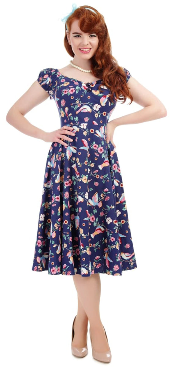 Collectif_DOLORES_Vintage_CHARMING_BIRD_Blumen_SWING_Doll_Dress_KLEID-2gFJT2edSeV8HE