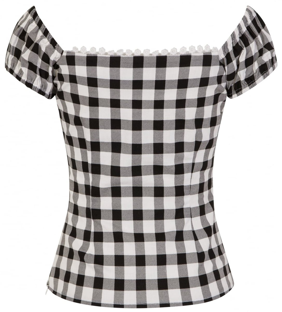 Collectif_DOLORES_Vintage_GINGHAM_Flower_Trim_KARO_Gypsy_Bluse_SHIRT-3