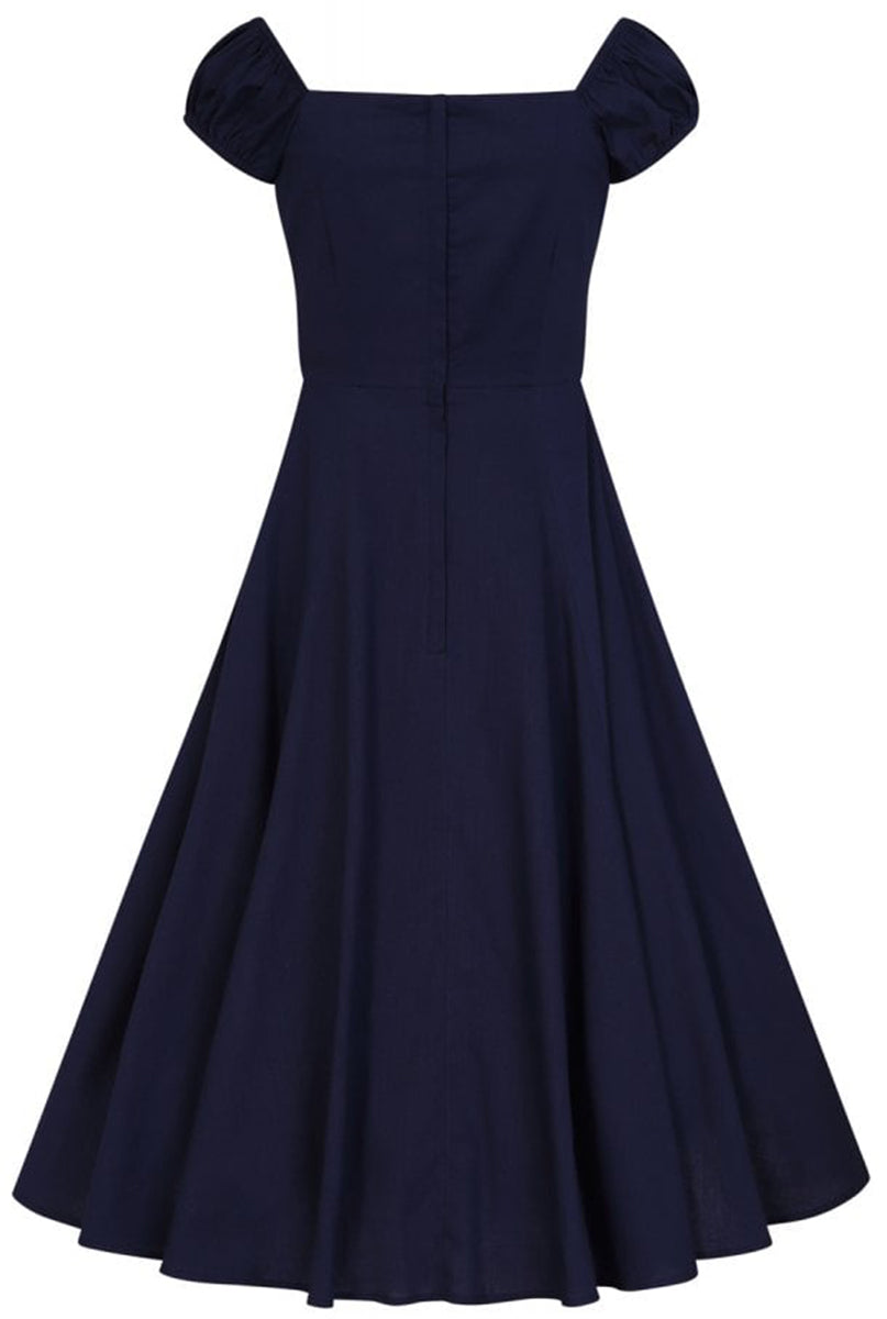 Collectif_DOLORES_Vintage_LINEN-EFFECT_Plain_Swing_Dress_KLEID_Navy-39nroSRcUReId0