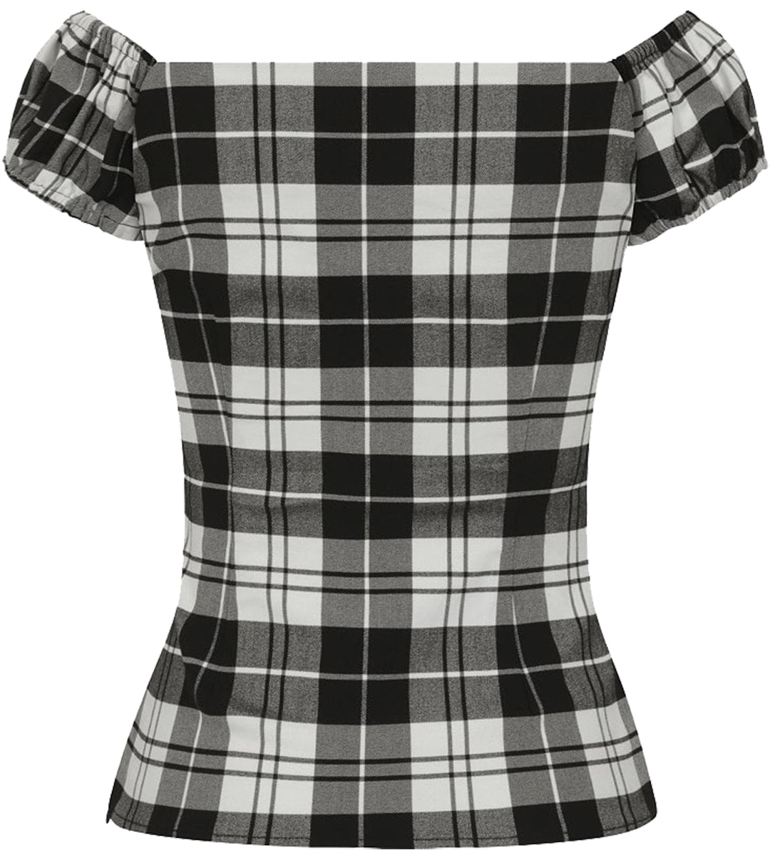 Collectif_DOLORES_Vintage_Monochrome_CHECK_Tartan_Karo_Bluse_SHIRT03
