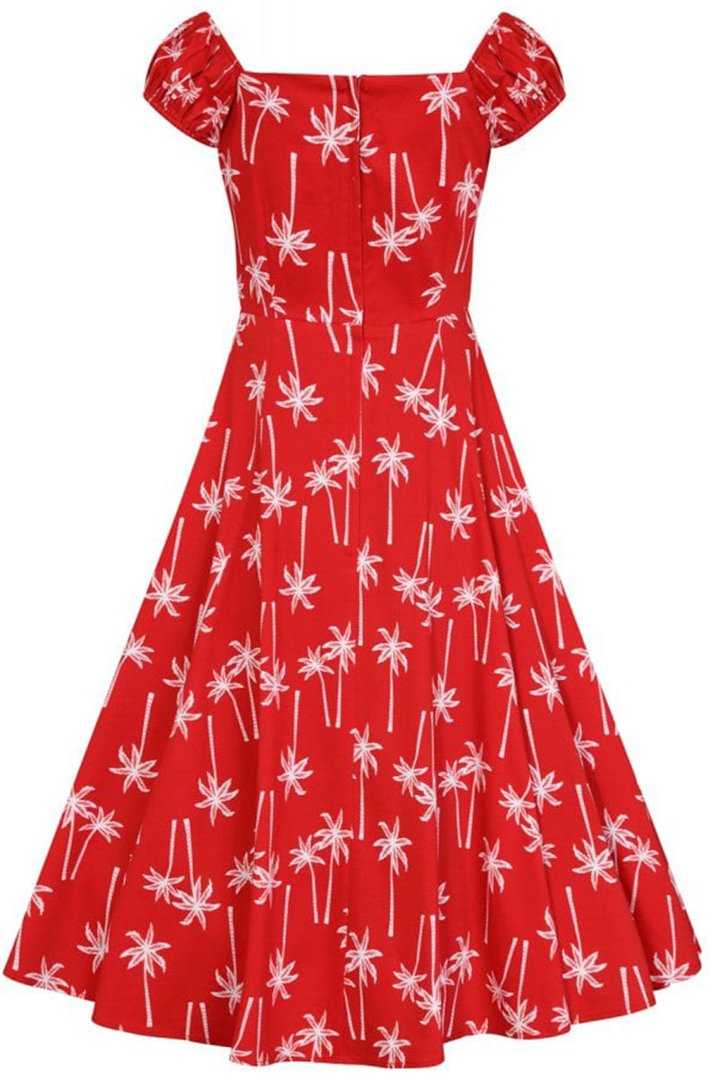 Collectif_DOLORES_Vintage_PALM_TREE_Palmen_Kurzarm_SWING_DRESS_Kleid-3