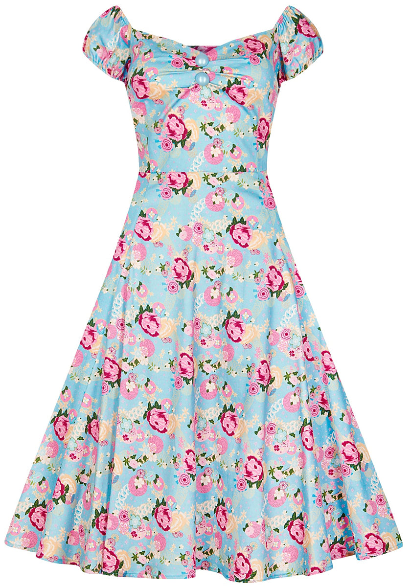 Collectif_DOLORES_Vintage_PEONY_Floral_Blumen_SWING_Doll_Dress_KLEID-28c4rCbc6bGRoR