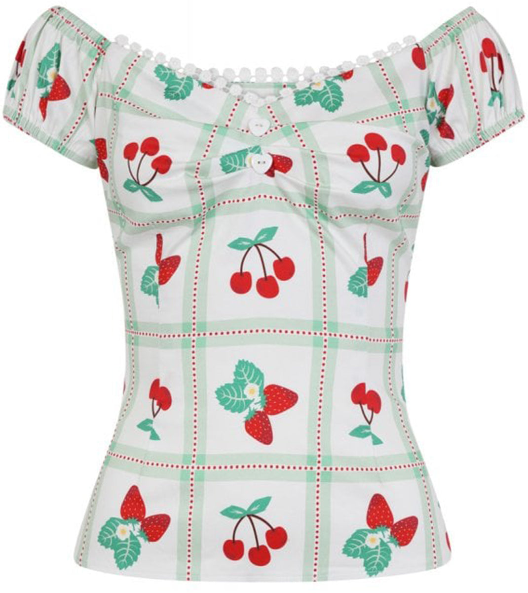 Collectif_DOLORES_Vintage_PICNIC_Strawberry_CHERRY_Gypsy_Bluse_SHIRT-2
