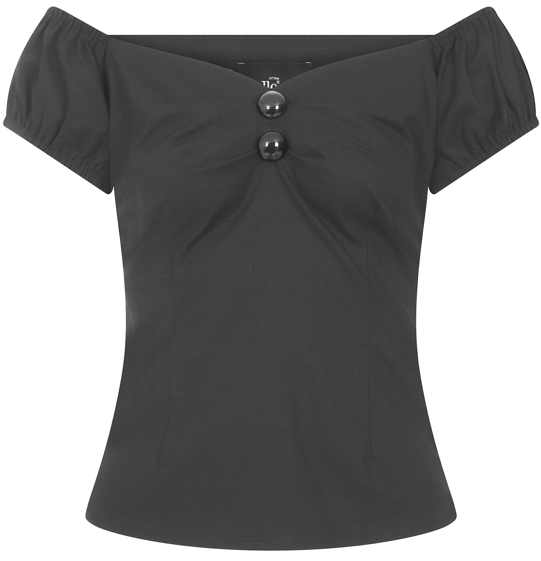 Collectif_DOLORES_Vintage_PLAIN_Pin_Up_Linen-Effect_SHIRT_Bluse_Schwarz_killer_kirsche_2NU3r7HDo6zZBG