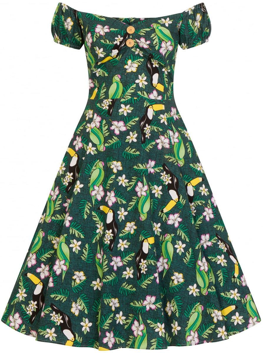 Collectif_DOLORES_Vintage_TROPICAL_BIRD_Toucan_Flower_SWING_Kleid-2OAm6BAjffOgcx