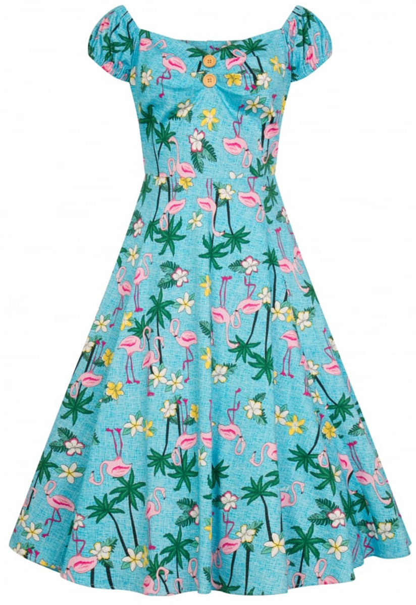Collectif_DOLORES_Vintage_TROPICAL_FLAMINGO_Palm_Flower_SWING_Dress_Kleid-2p7qWnnIY5oVdN