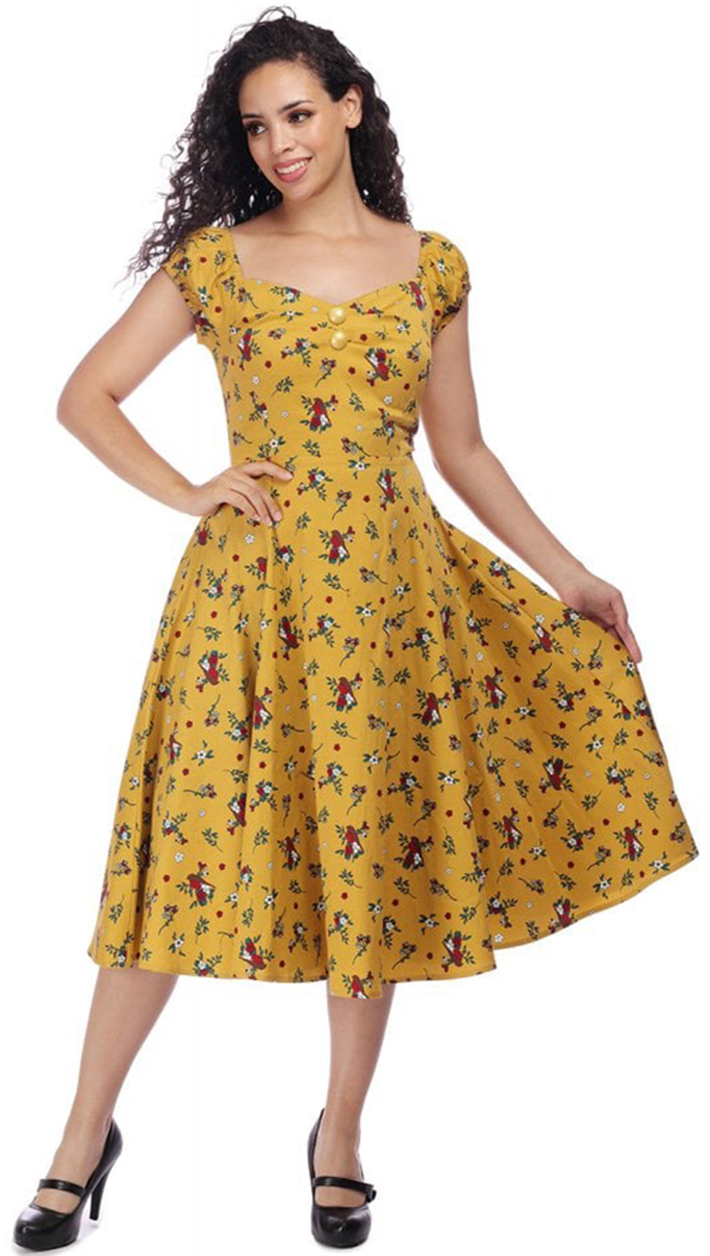 Collectif_DOLORES_Vintage_WINTER_ROBIN_Floral_Bird_SWING_DRESS_Kleid_killer_kirsche_1aoOQjiyTx3DYF