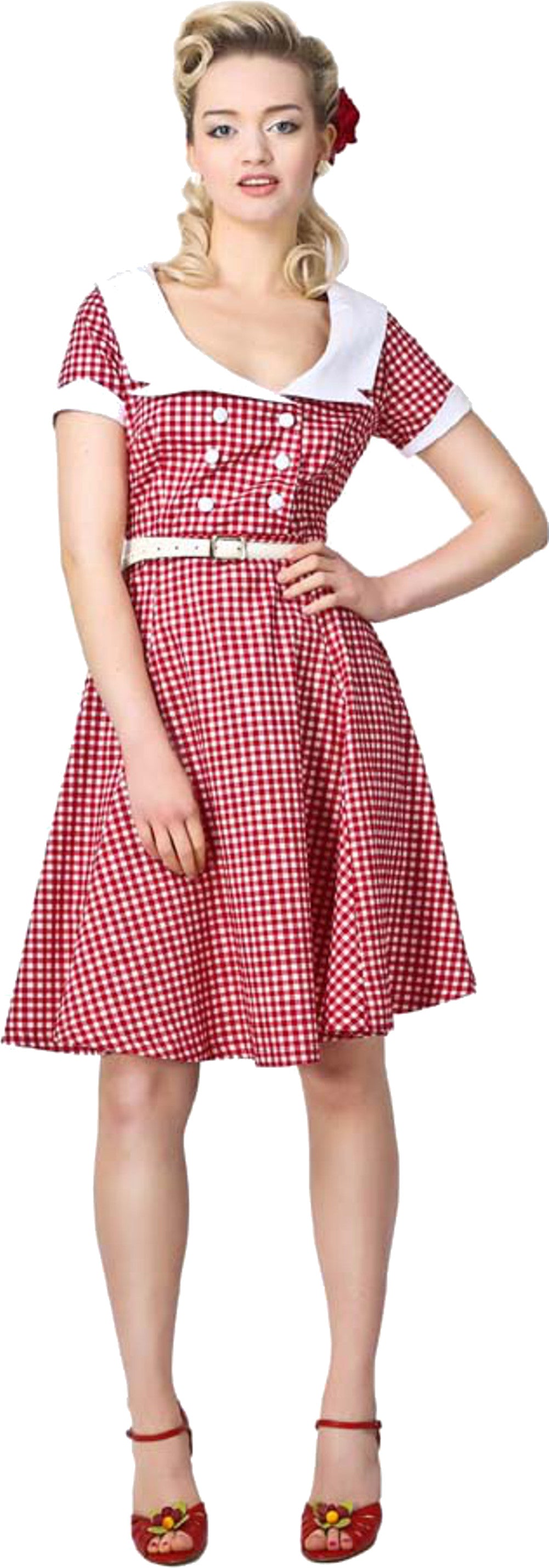 Collectif_DORA_Gingham_Retro_DOLL_DRESS_Kleid_Rotwxg7dDCZgwEH8