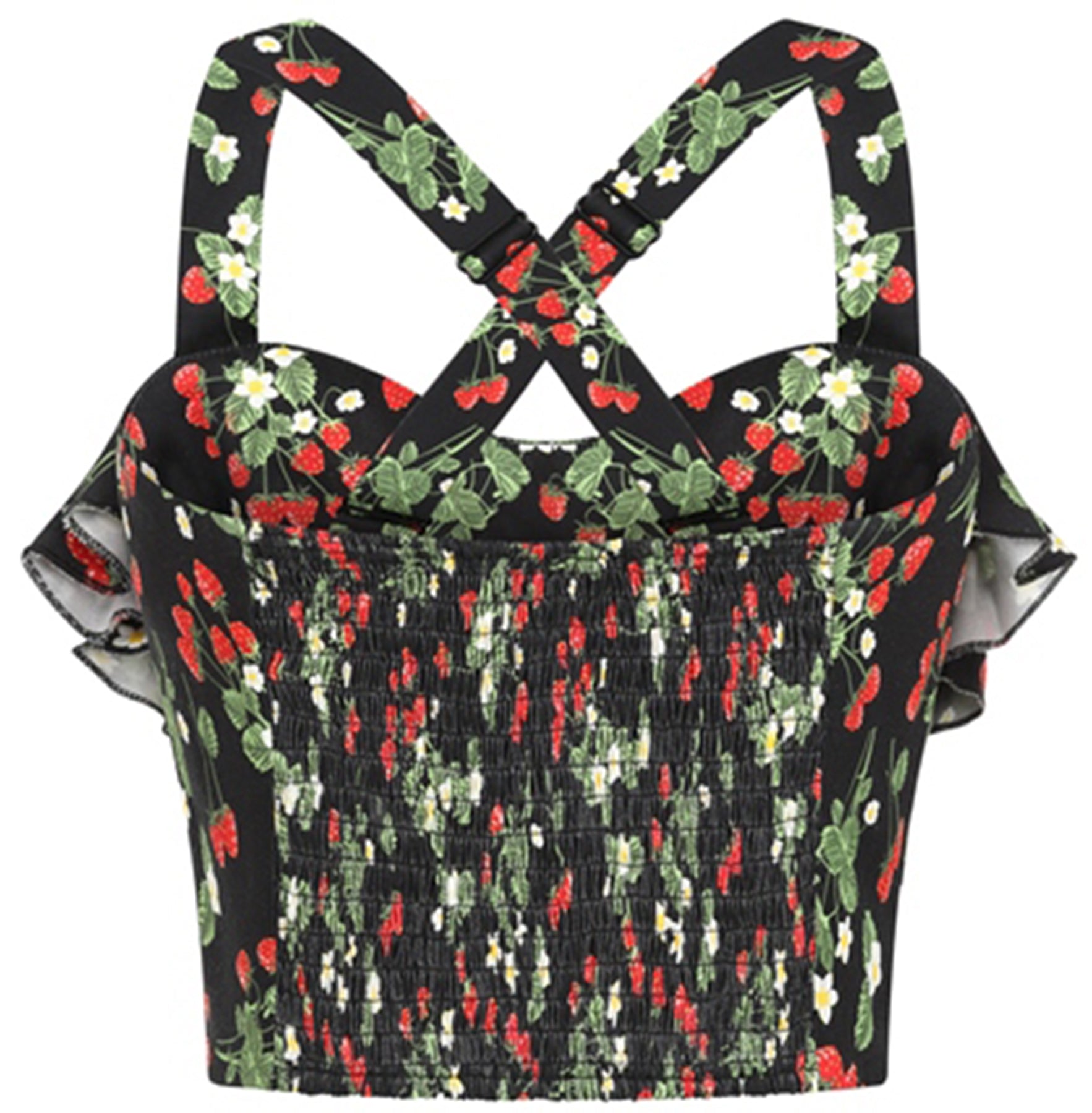 Collectif_EMILIA_Wild_Strawberries_Frill_Buttoned_TRaeGER_TOP_Oberteil_killer_kirsche_3