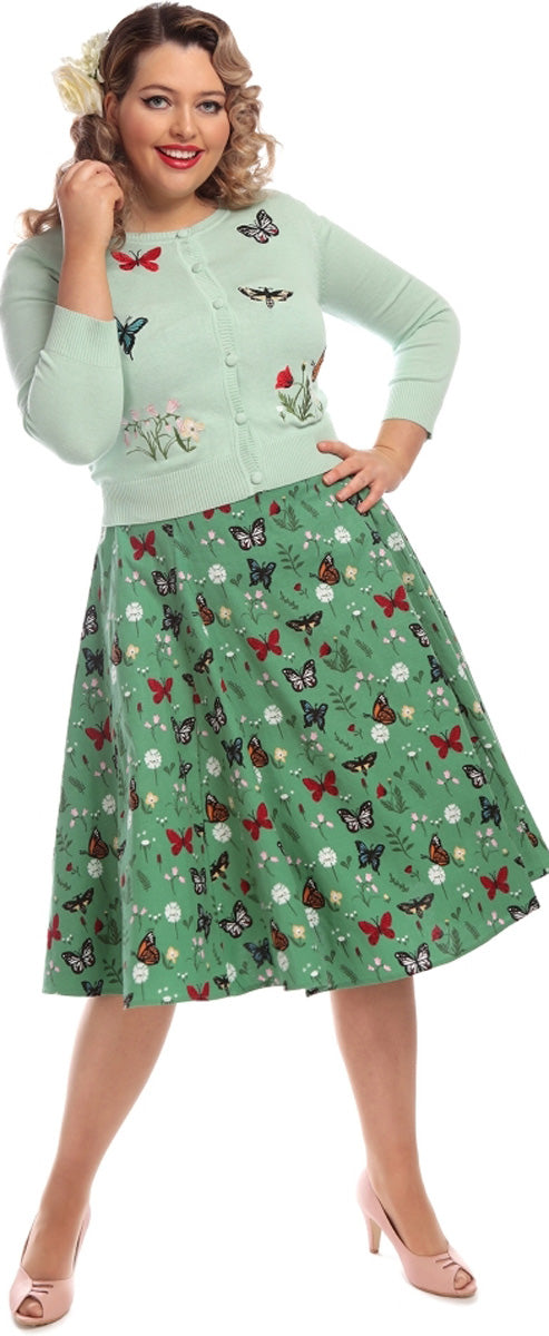 Collectif_EVIE_HEARTABIGAIL_BUTTERFLY_50s__Strickjacke__CARDIGAN_schmetterling_fleural_gruen_killer_kirsche_6