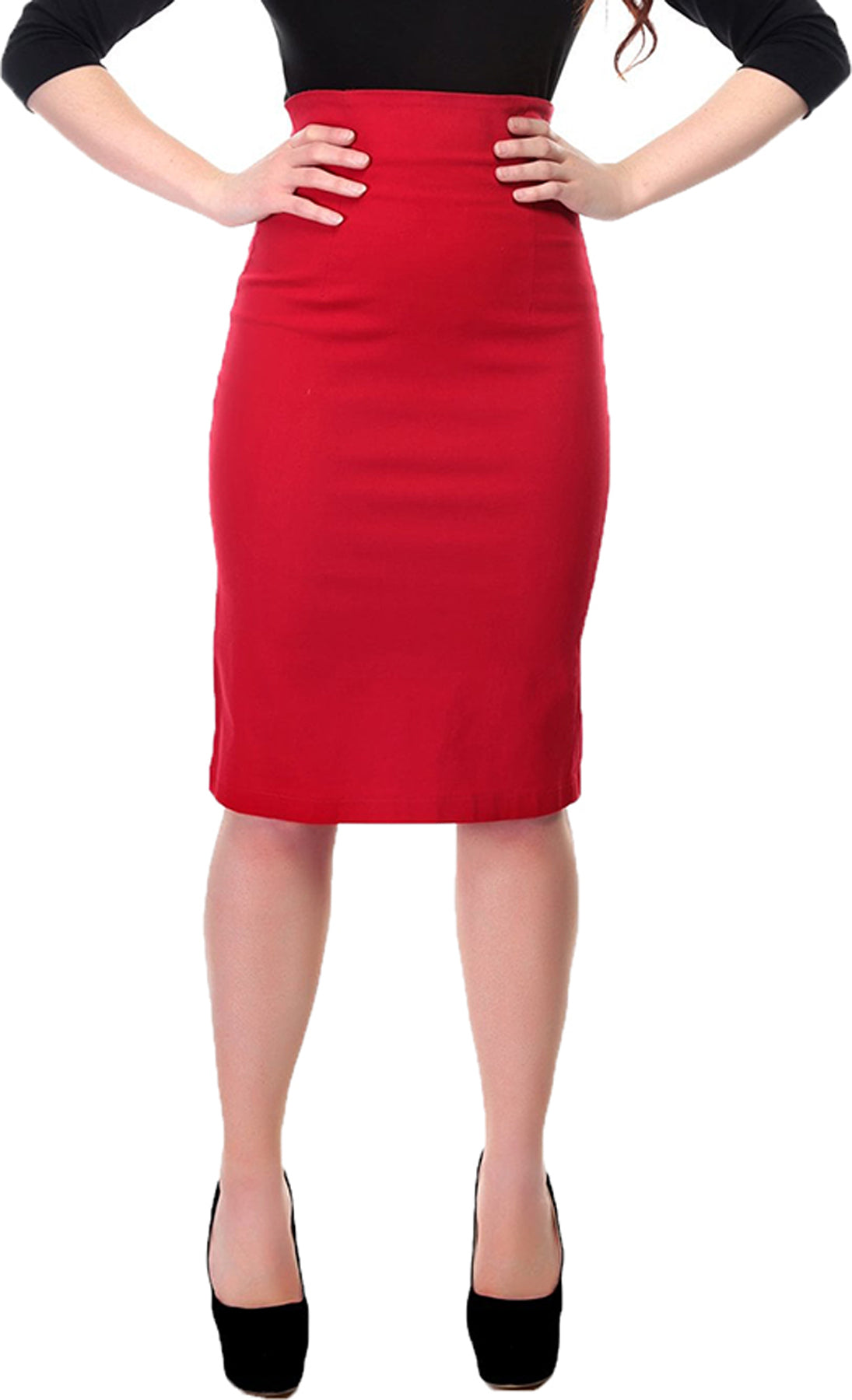 Collectif_FIONA_Vintage_PLAIN_50s_High_Waisted_PENCIL_SKIRT_Bleistiftrock_Rot_killer_kirschee0XNgZcsF8JTy