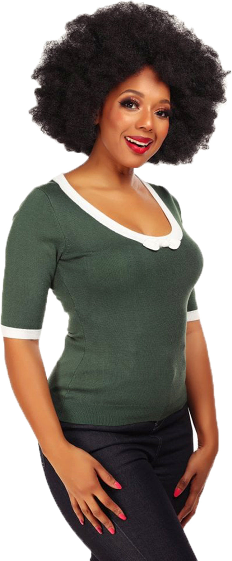 Collectif_FREYA_Vintage_BOW_Schleife_KNITTED_Feinstrick_JUMPER_Pullover_Gruen_killer_kirsche