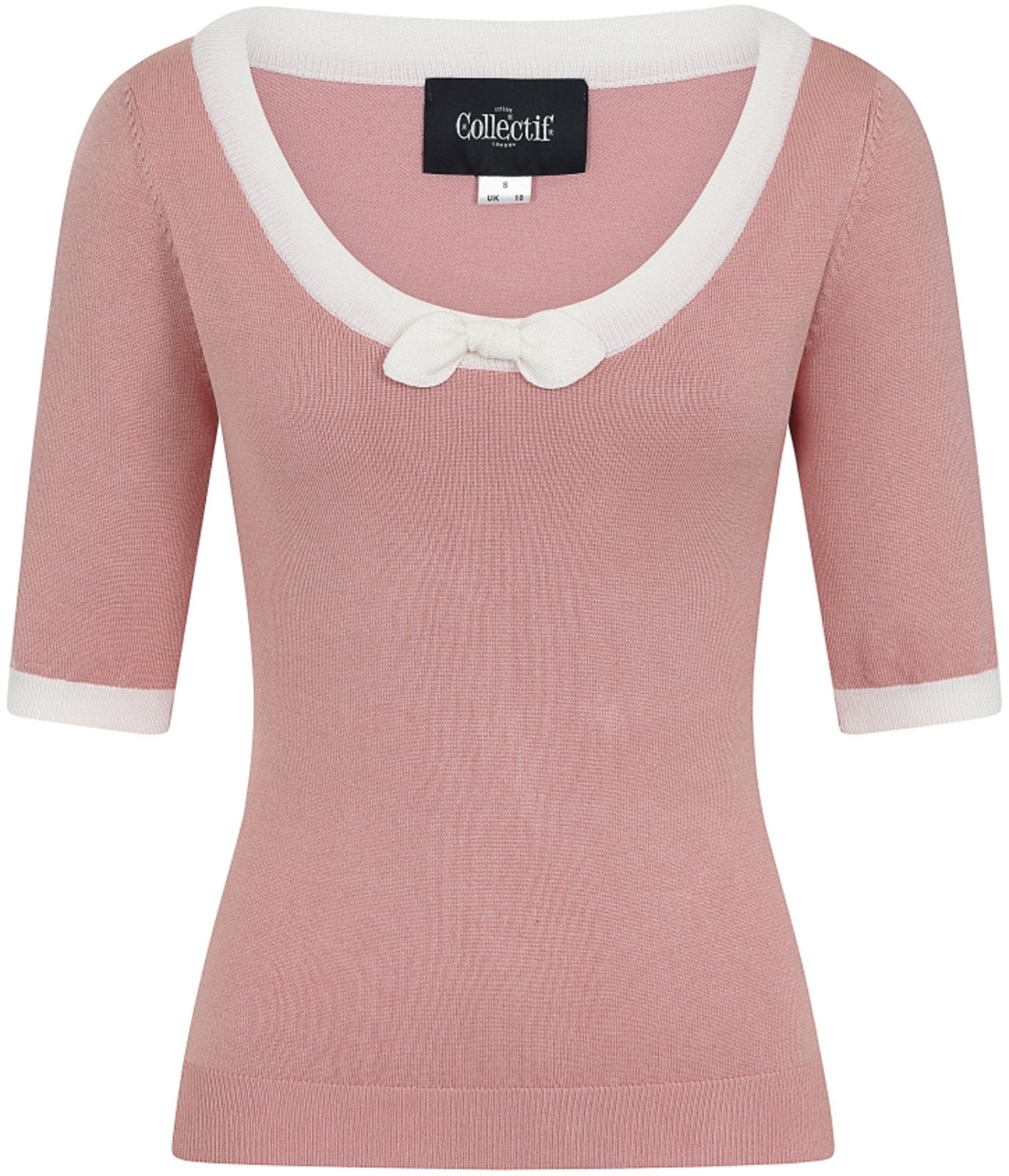 Collectif_FREYA_Vintage_BOW_Schleife_KNITTED_Feinstrick_JUMPER_Pullover_Rosa_killer_kirsche5mrnENkFKyNAL