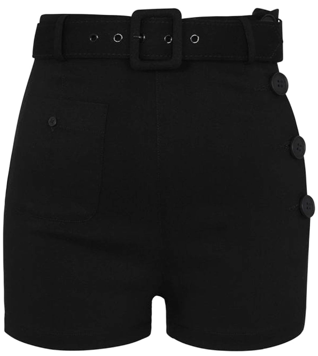 Collectif_GERTRUDE_Vintage_PLAIN_Button_High_Waisted_SHORTS_Hose-23BnfvnWns6RFY