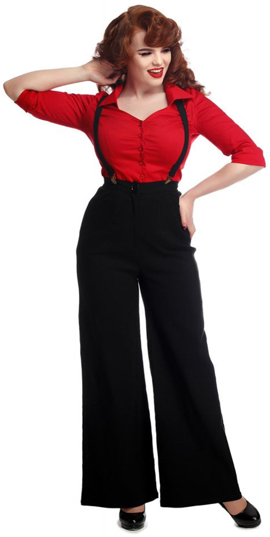 Collectif_GLINDA_Vintage_Plain_High_Waisted_SUSPENDERS_Marlene_HOSE_Trousers_killer_kirscheA0TREMOjlY8hd