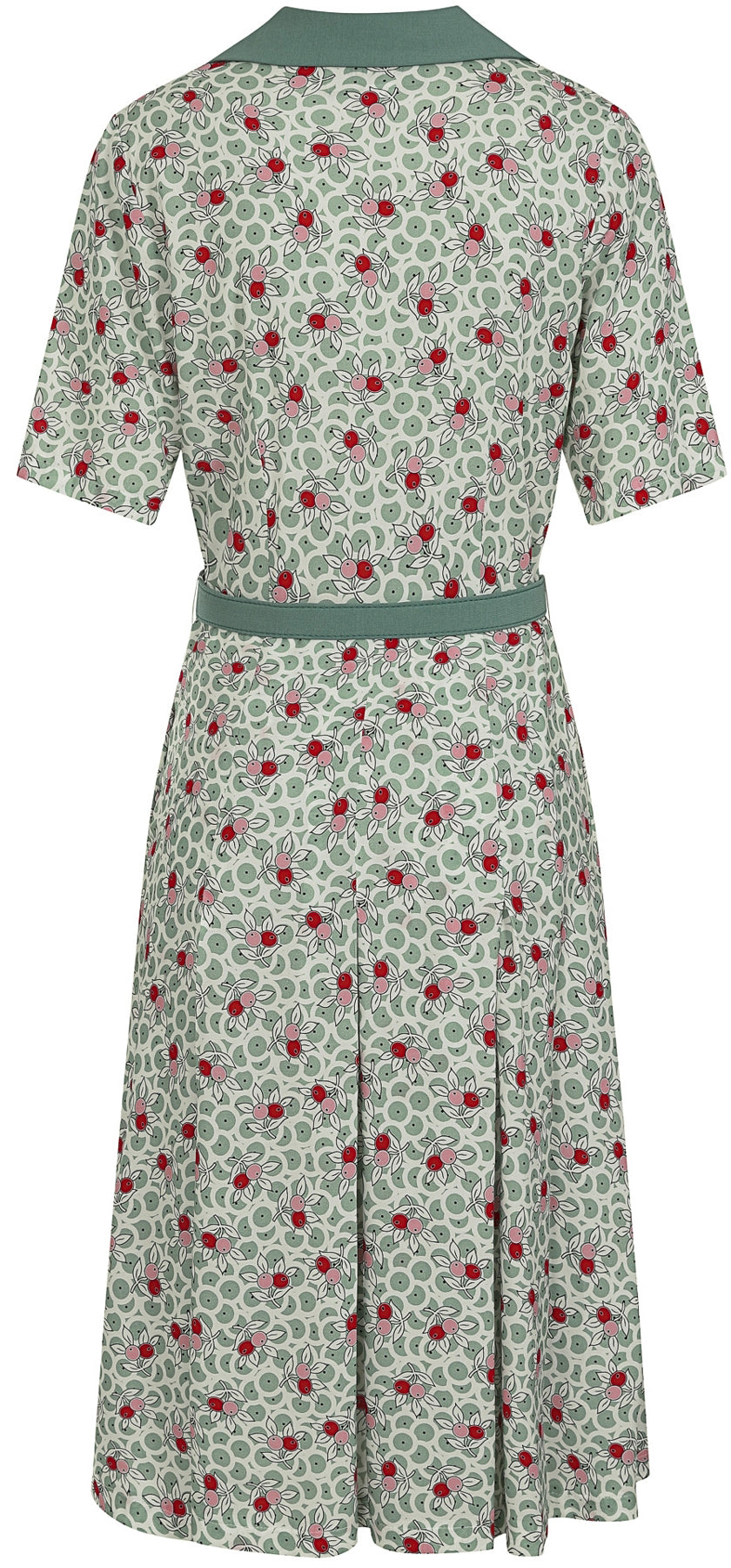 Collectif_GLORIA_BERRY_BUSH_50s_Buttoned_V-NECK_Kurzarm_A-LINIE_DRESS_Hemdkleid_killer_kirsche_1