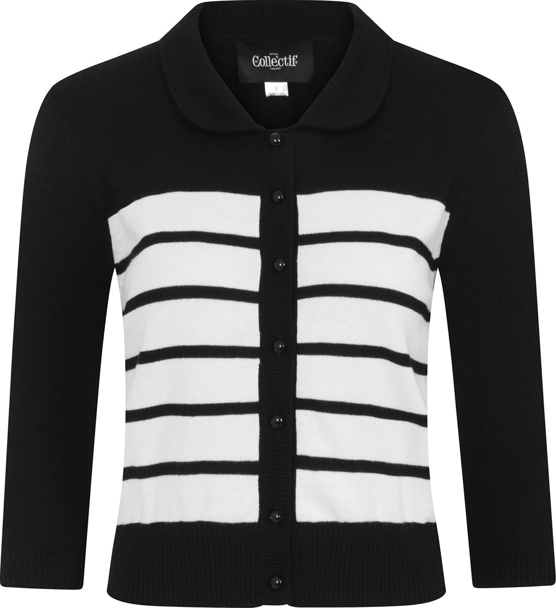 Collectif_HALETTE_Vintage_STRIPED_Streifen_TWO-TONE_Cropped_CARDIGAN_Strickjacke-2
