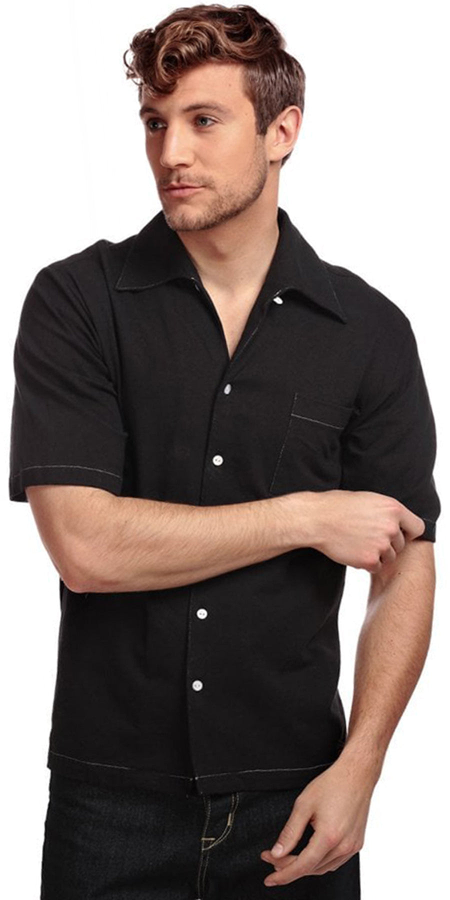 Collectif_HARRY_HAVAN_STITCHES_Vintage_Buttoned_Kurzarm_Shirt_HEMD_Schwarz_killer_kirscheqd83I7OQA0UhF