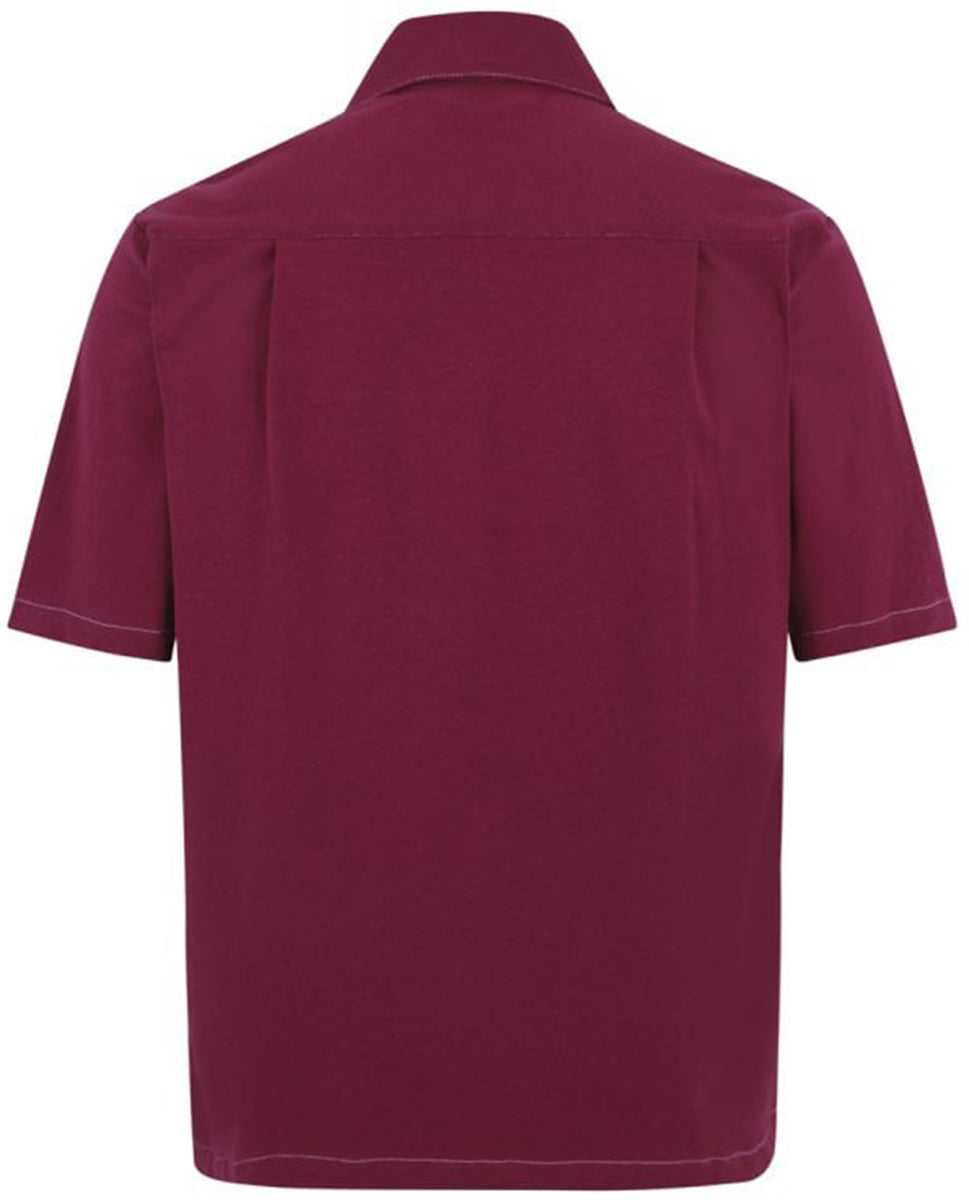 Collectif_HARRY_HAVAN_Vintage_Buttoned_STITCHES_Kurzarm_Shirt_HEMD_Bordeaux-4