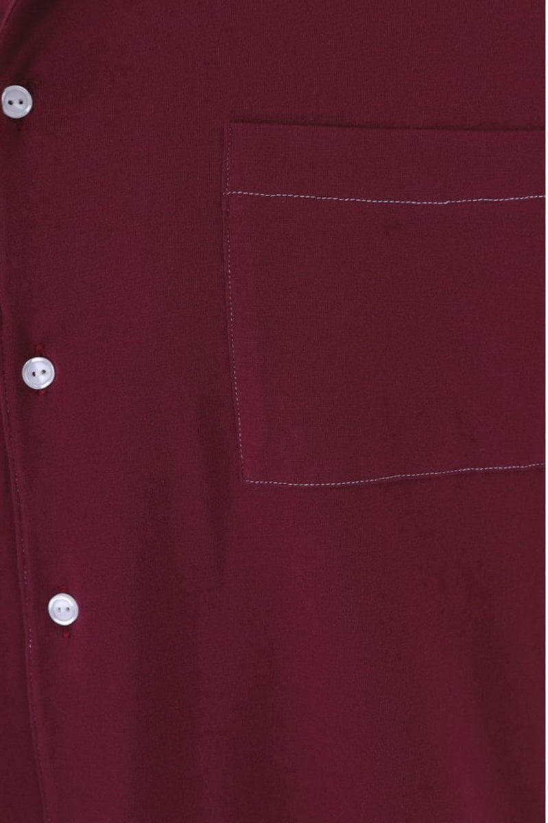 Collectif_HARRY_HAVAN_Vintage_Buttoned_STITCHES_Kurzarm_Shirt_HEMD_Bordeaux-5