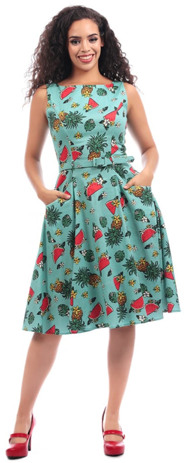 Collectif_HEPBURN_Tropical_ANANAS_Watermelon_Flower_SWING_Dress_KLEID_killer_kirsche4qwReB5Pv582Q