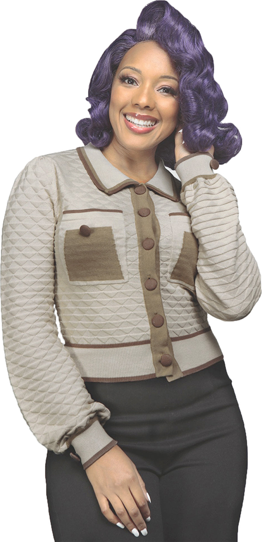 Collectif_HETTY_Vintage_BISHOP_SLEEVE_Retro_50s_60s_CARDIGAN_Strickjacke_Beige_killer_kirsche