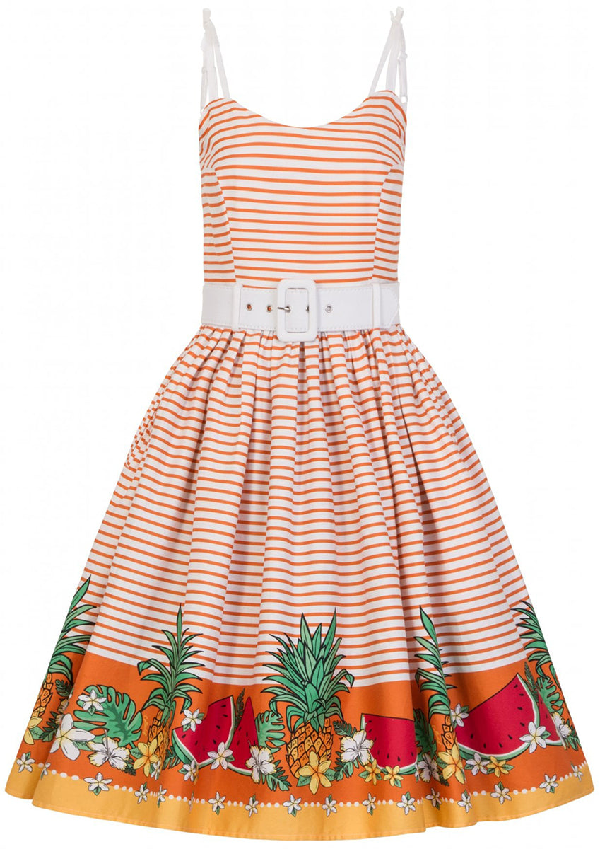 Collectif_JADE_Tropical_Fruit_FRueCHTE_Streifen_STRIPED_Retro_SWING_Dress_Kleid-3