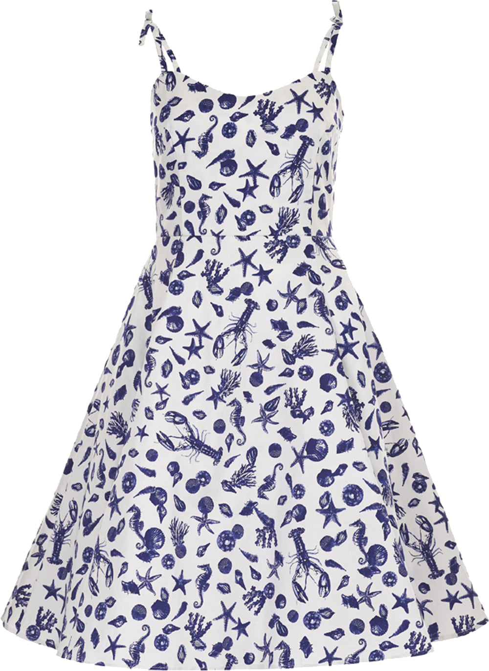 Collectif_JANIE_Sailor_SEA_SHELL_50s_Pin_Up_SWING_Dress_KLEID_-_White