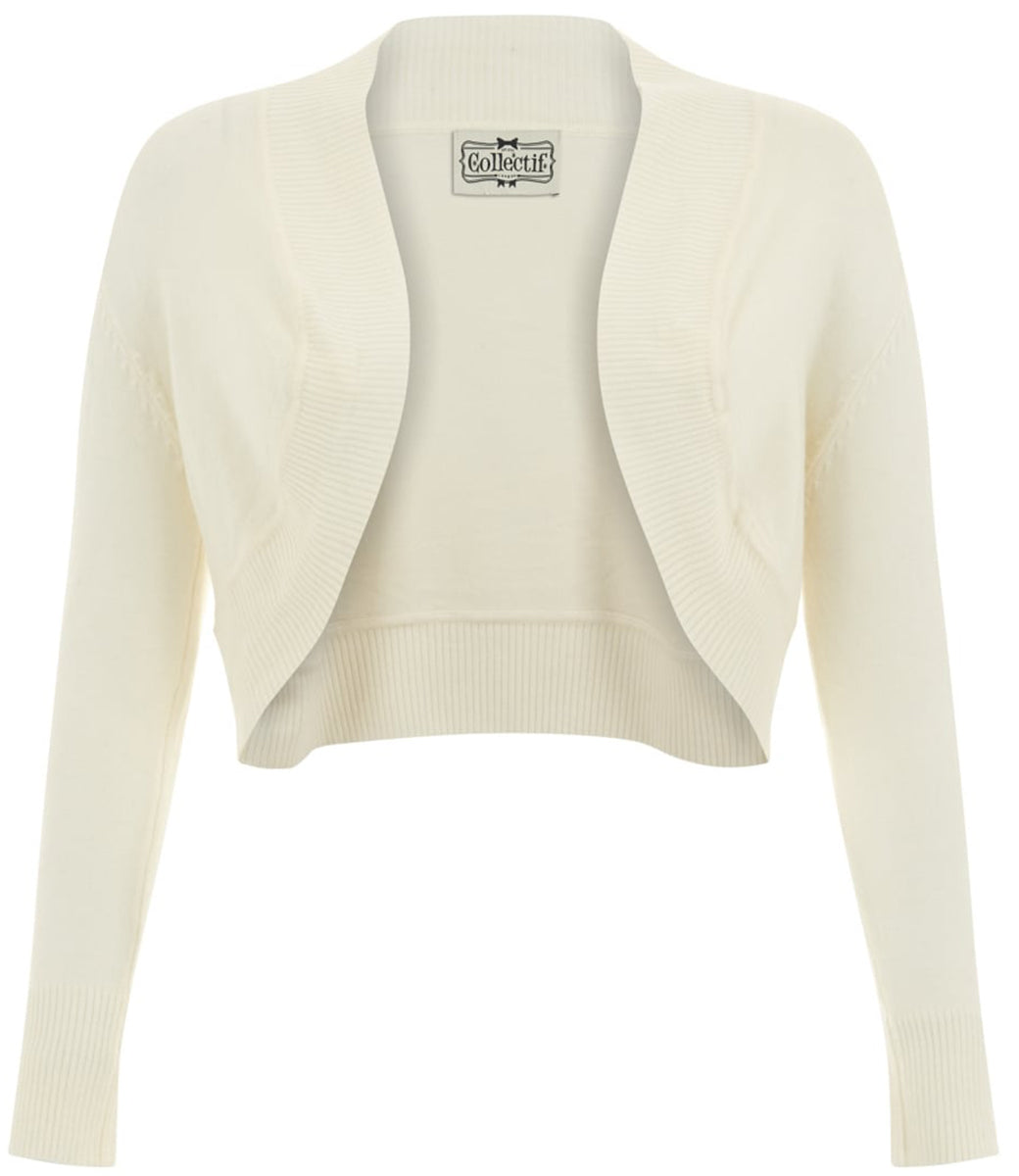 Collectif_JEAN_Knitwear_Vintage_CROPPED_Langarm_BOLERO_Strickjacke_-_Ivory-2