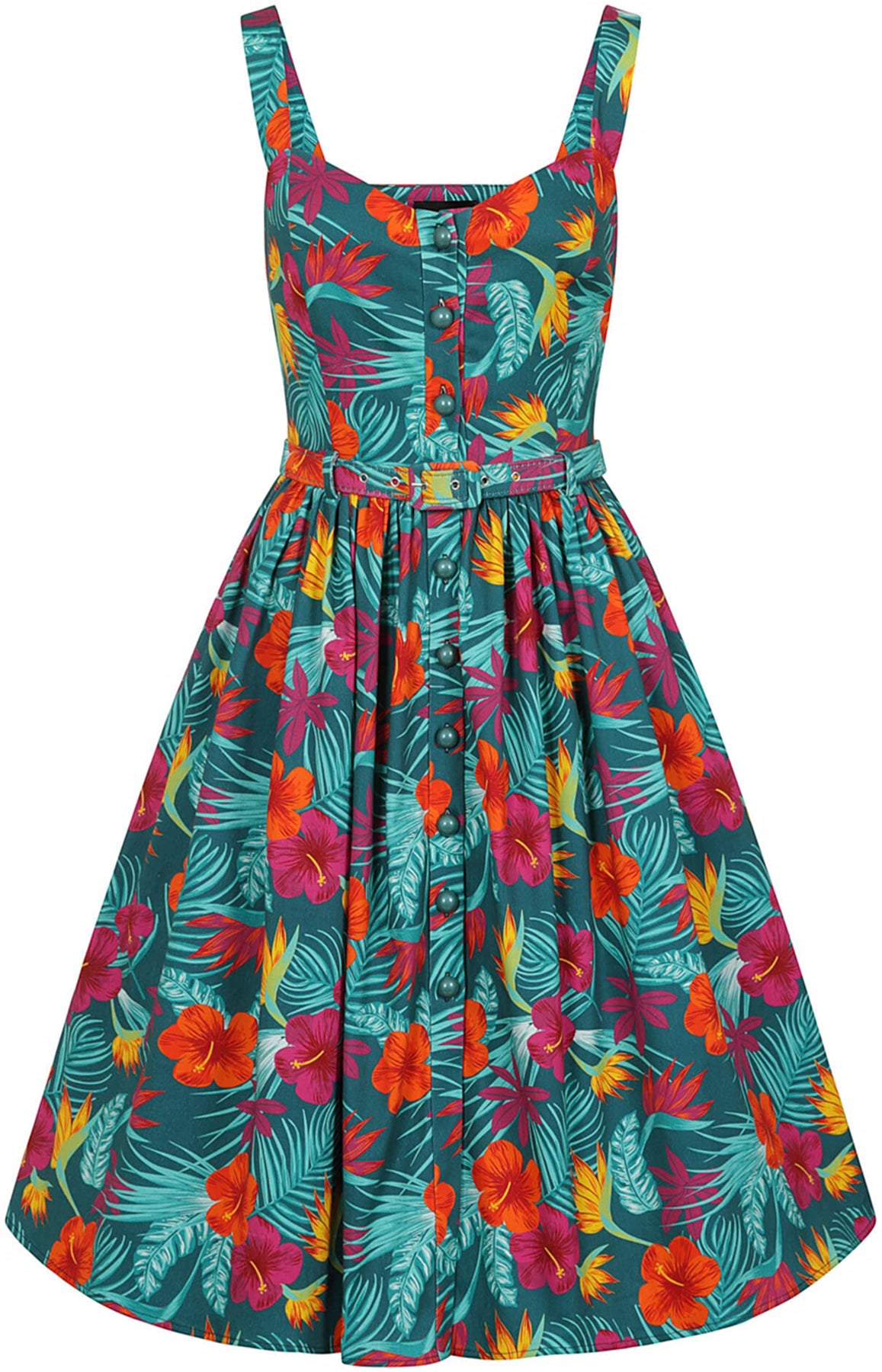 Collectif_JEMIMA_Tropico_Buttoned_Flowers_Tiki_SWING_DRESS_Kleid_killer_kirsche_1