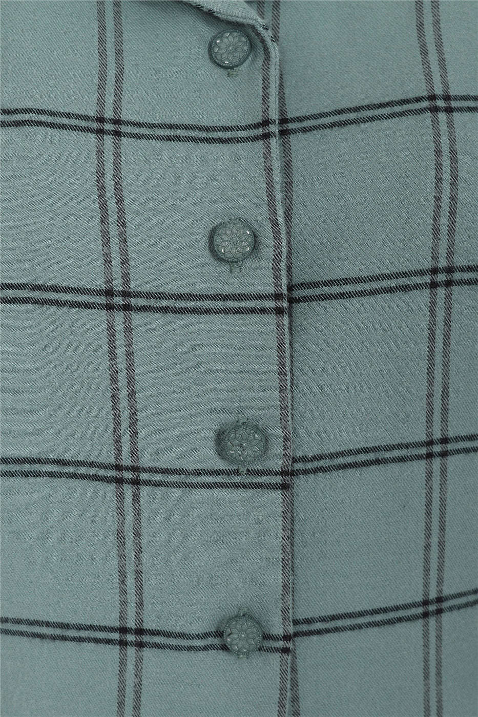 Collectif_JERRY_SEAFOAM_Vintage_Check_50s_Bishop_Sleeve_BLOUSE__Bluse_-_Mint-4
