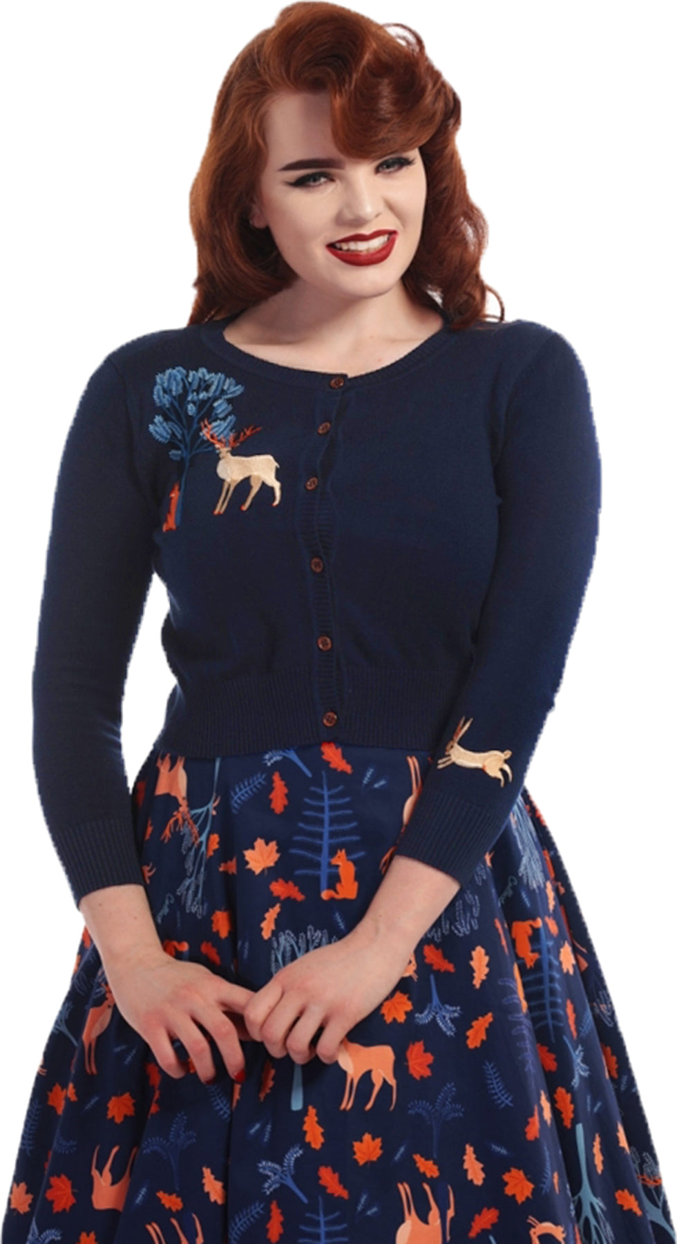Collectif_JESSIE_Vintage_FOREST_FRIENDS_Embroidery_50s_CARDIGAN_Strickjacke_Killer_Kirsche-1
