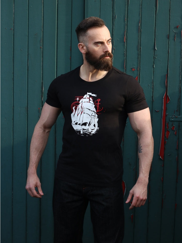 Collectif_JIM_SHIPWRECK_T-SHIRT_Sailor_Motiv_Kurzarm_T-SHIRT_Oberteil_killer_kirsche_2qPza4x6blq9y0