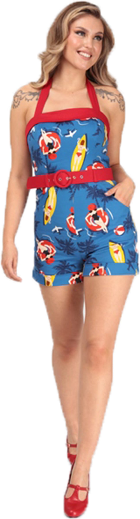 Collectif_JOJO_SURFING_Retro_NECKHOLDER_Shorts_50s_PLAYSUIT_Jumpsuit_Overall_Killer_Kirsche-1