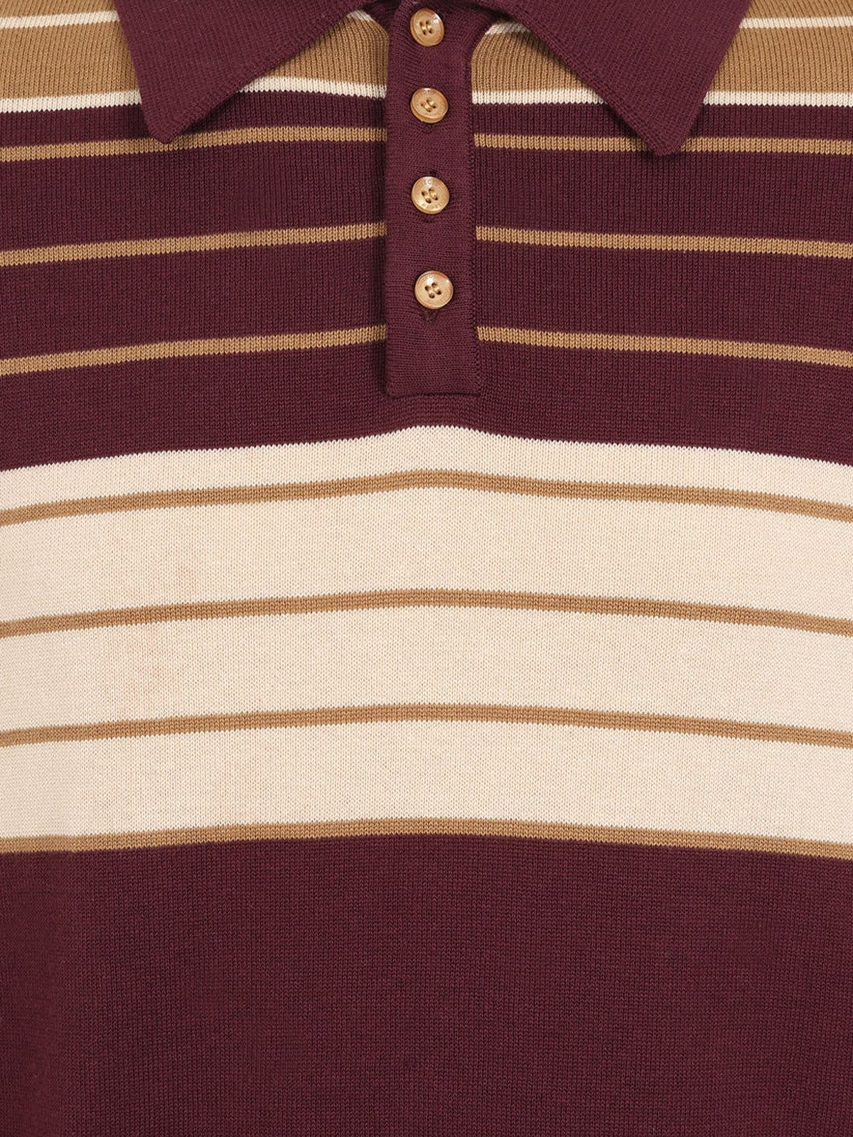 Collectif_JO_STRIPED_Vintage_STREIFEN_Langarm_POLO_Strick_Oberteil_PULLOVER_Jumper_-_Bordeaux-3