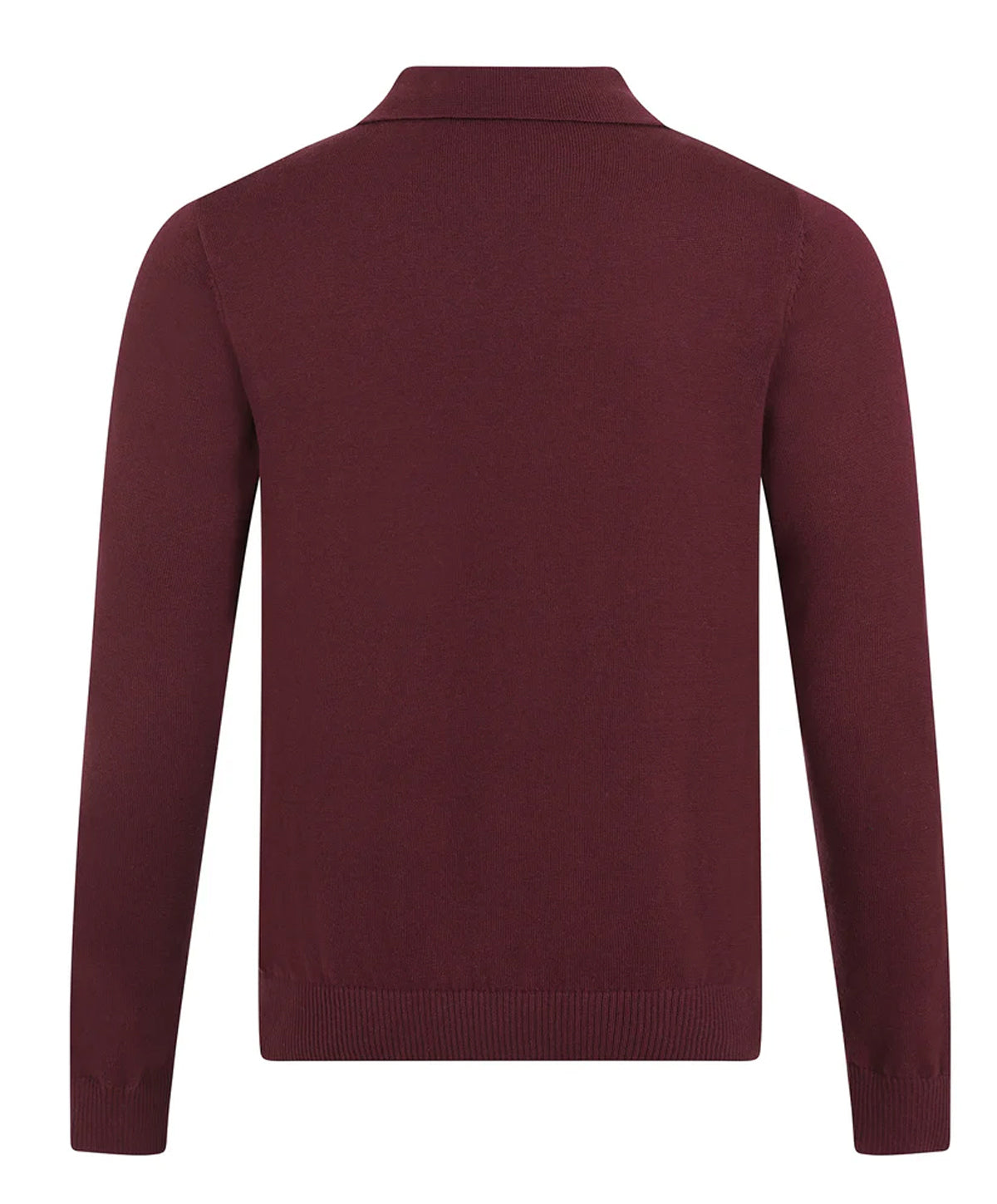 Collectif_JO_STRIPED_Vintage_STREIFEN_Langarm_POLO_Strick_Oberteil_PULLOVER_Jumper_-_Bordeaux-4