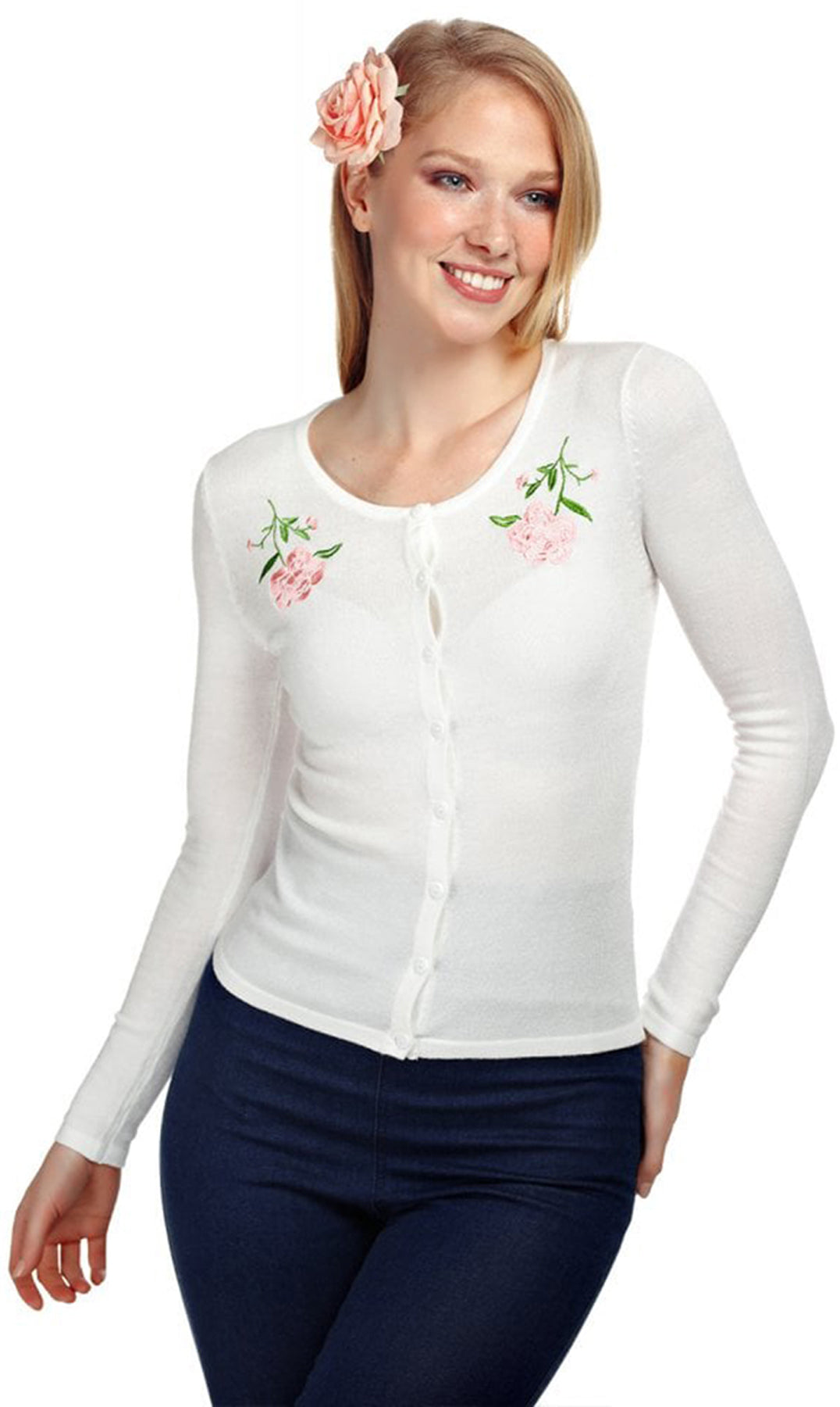Collectif_JO_Vintage_Embroidered_ROSE_Knitwear_CARDIGAN_Strickjacke_Weiss_killer_kirschefKVds7xkUIyfg