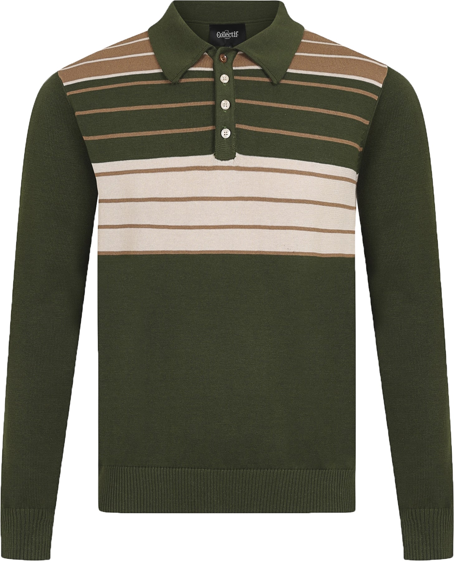Collectif_JO_Vintage_HUNTER_STRIPE_Streifen_Langarm_POLO_Strick_Oberteil_PULLOVER_Killer_Kirsche-1