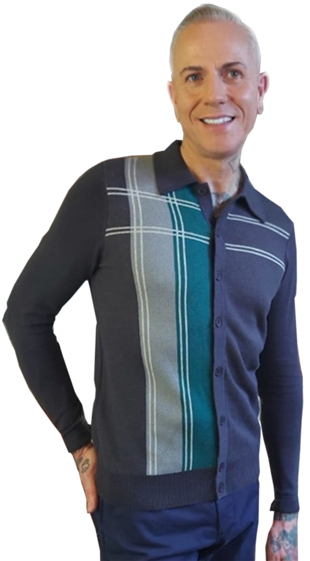 Collectif_JO_Vintage_MULTI_HECK_Streifen_KRAGEN_Langarm_Retro_Pullover_Jacke_killer_kirsche_0