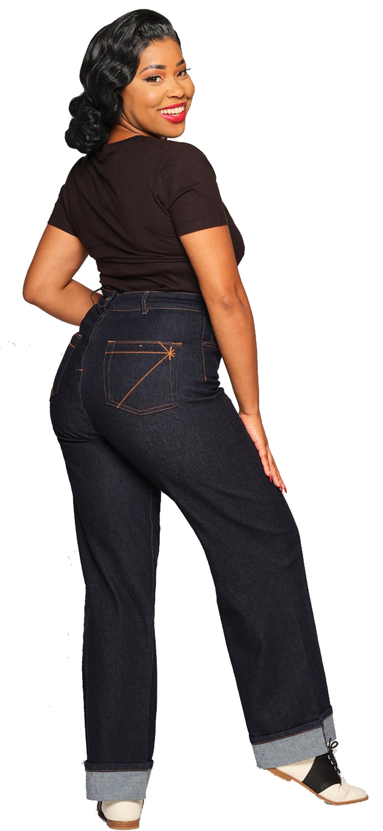 Collectif_KATHARINE_WIDE_LEG_50s_Retro_HIGH_WAIST_Denim_MARLENE_Jeans_Hose__Pants-2