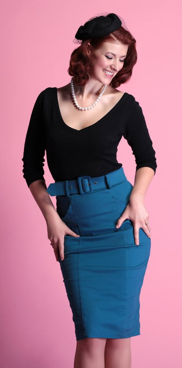 Collectif_KAYLEIGH_Vintage_50s_Pin_Up_High_Waist_PENCIL_SKIRT_Bleistiftrock-4wvjWtNlAIK7gH