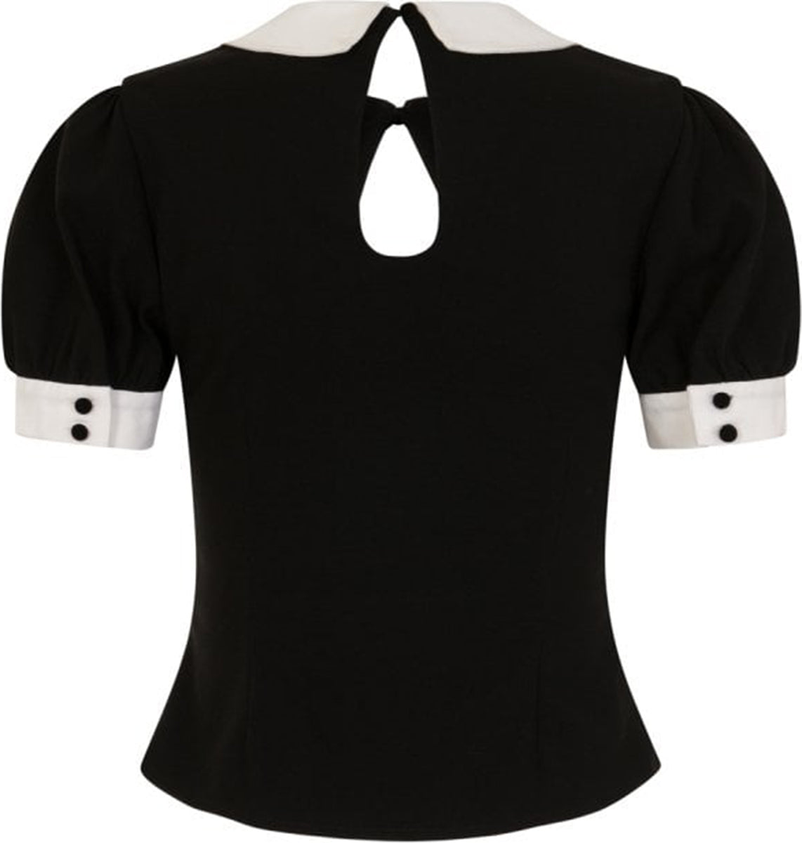 Collectif_KHLOE_Vintage_PETER_PAN_Peephole_KURZARM_Bluse_SHIRT_Schwarz-3